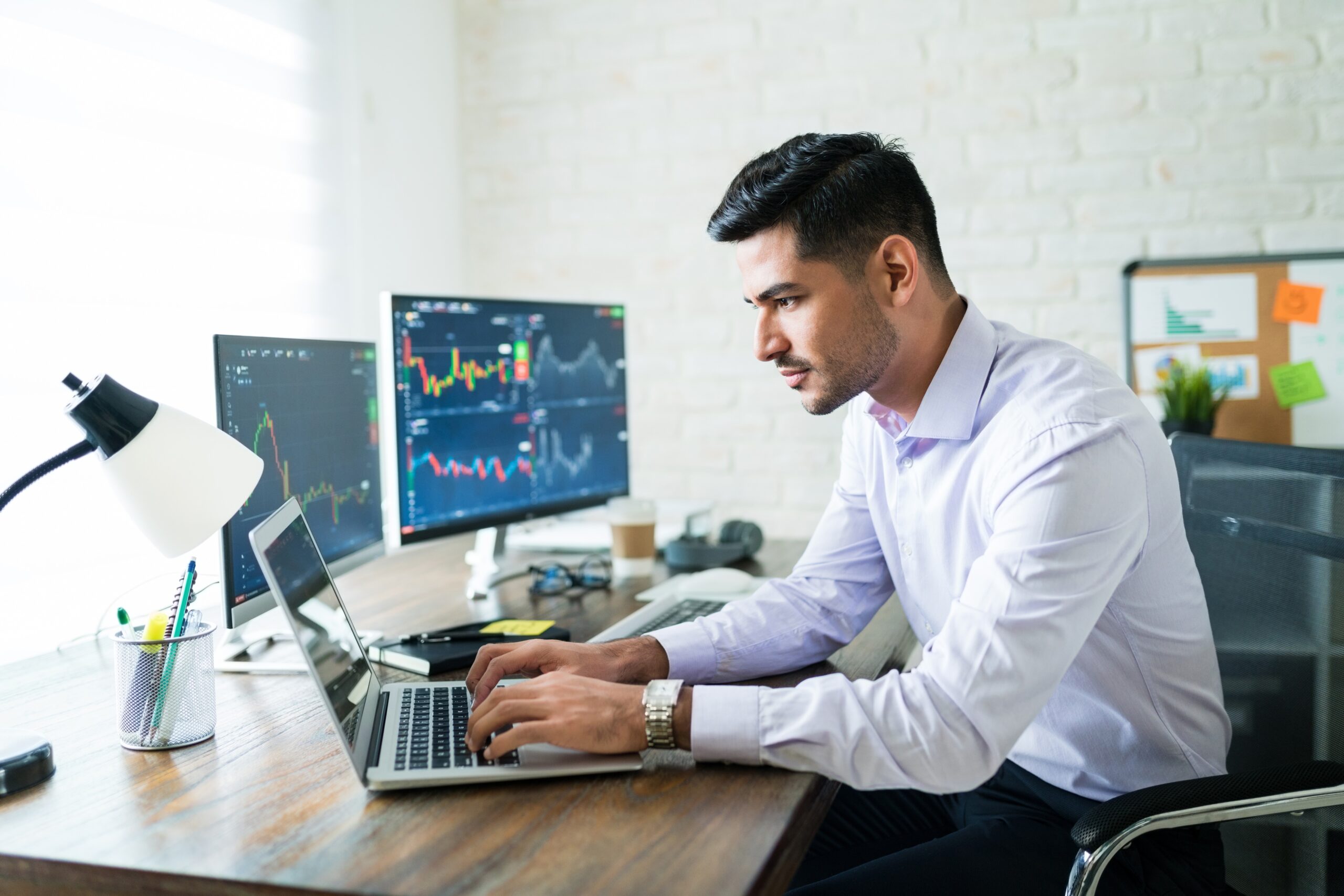 Trader at Desk